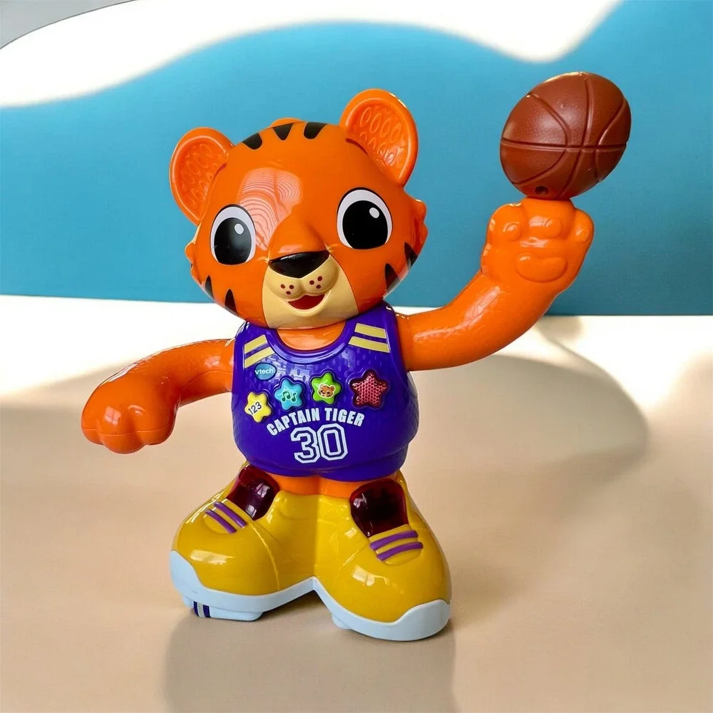 VTech Captain Tiger Basketball Interactive Motorized Dancing‎ Toy VT24342 Orange